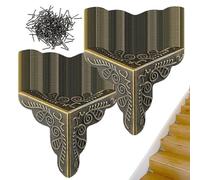 Protección decorativa angoleña: establece 100 polos en estilo Poicer -Poach Retro, esquinas para cajas, cajones y muebles, estructura robusta y acabado antiguo, perfecto para restauración, bricolaje y