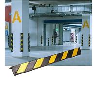 protección esquinas Perfil angular Goma Esquinero De Pared Para Aparcamientos Y Columnas De Almacén, Duradero Protector De Bordes Banda Reflectante Amarilla, Fácil Instalación Topes De Seguridad ( Siz