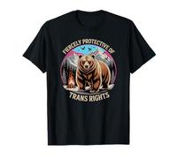 Protección ferozmente de los Derechos Trans - Mama Papa Ally Bear Camiseta