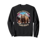 Protección ferozmente de los Derechos Trans - Mama Papa Ally Bear Sudadera