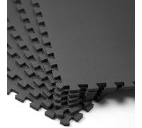 Protección para el suelo / Alfombrilla Puzzle Juego de 30 Negro 11,4 m²