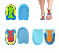 Protección para la Planta del Pie - 3 Pares de Plantillas de Silicona para Talón, Talla L, para Hombres, Alivio de la Fascitis Plantar y Dolor en el Tendón de Aquiles