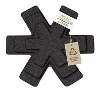 Protección para sartenes | Protección apilable para sartenes, ollas, cuencos y otros utensilios de cocina | Juego de 6 unidades | 2X Ø 38 cm, 2X Ø 35 cm, 2X Ø 26 cm | Protección para sartenes y ollas