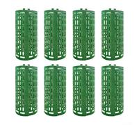 Protección para troncos de árboles, paquete de 8 protectores ajustables para una protección integral de plantas y árboles (verde oscuro)