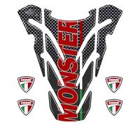 Protección Portector De Depósito Adhesivo Resina Compatible con Ducati Monster 696 796 1100 Tank Pad COJÍN del Tanque Protector Adventure 3D