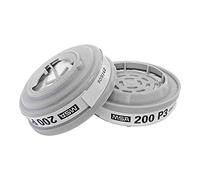 Protección respiratoria MSA Advantage. Filtros partículas P3. Reutilizables. Conexión de bayoneta. Par. EN 143
