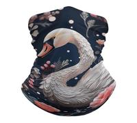 Protección Solar Cuello Bufanda, Sombreros Cisne de Flores Viento Polvo Prueba Polainas de Cuello para Correr Ciclismo Yoga