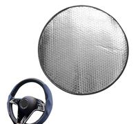Protección solar - lámina de aluminio de 40 cm | cubierta reflectante para volante | lámina de aluminio con banda elástica para protección contra el calor y bloqueo de rayos UV