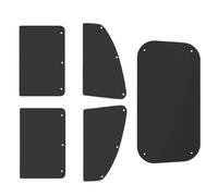Protección solar para coche, cubierta de parabrisas con ventosas, conjunto de 5, aislador térmico con bloqueador UV cortina de privacidad negro montaje para ventanas lateral camión furgoneta de viaje