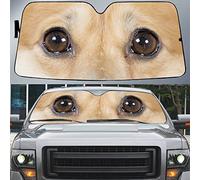 Protección Solar para El Parabrisas Plegable Paraguas Luna De Coche Parasol para Parabrisa Universal para Vehículos SUV Todoterreno Ojos De Perro Corgi, Los Hermosos Ojos del Perro Corgi M