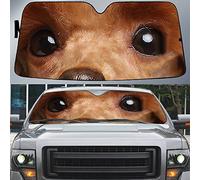 Protección Solar para El Parabrisas Plegable Parasol para Parabrisa Portátil Parasol Coche Delantero Universal para Vehículos Camión Ojos De Perro Caniche, Hermosos Ojos De Perro Caniche Rojo M