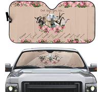 Protección Solar para El Parabrisas Portátil Paraguas Luna De Coche Parasol para Parabrisa Universal para Todoterreno Vehículos Camión Lindas Cabras con Flores Dios Dice Que Eres L