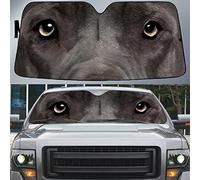 Protección Solar para El Parabrisas Portátil Parasol para Parabrisa Plegable Parasol Coche Delantero Universal para Camión SUV Ojos De Perro Weimaraner, Hermosos Ojos De Perro Weimaraner Negro L