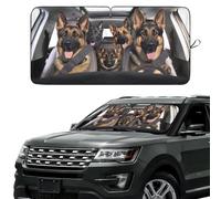 Protección Solar Parabrisas Coche Familia de Perros pastores alemanes S | Parasol Parabrisas Delantero Parasol Parabrisas Delantero Plegable Protección Solar Visera Parasol Parabrisas Coche