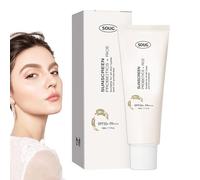 Protección solar SPF50+ crema de protección solar orgánica base de arroz, loción de protección solar hidratante, extracto de arroz, crema solar, crema hidratante facial, protección, crema solar,