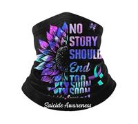 Protección UV Cuello Bufanda Ninguna Historia Debería Terminar Demasiado Pronto. Concientización sobre La Prevención del Suicidio. Sombreros Durable Cuello Pañuelo para Deportes Mujer