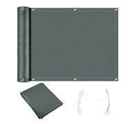 Protección UV para balcón, resistente a la intemperie, impermeable, para apartamentos, color gris oscuro, 0,9 x 5 m, parabrisas para exteriores para máxima privacidad y parasol