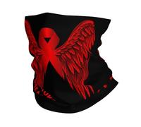 Protección UV Polainas de Cuello,Cinta de concientización sobre Accidentes cerebrovasculares y Enfermedades cardíacas,Pasamontañas Multifuncional Cuello Pañuelo para Correr Caza Cámping 26X30cm