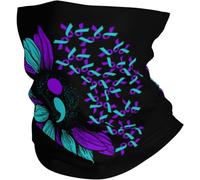 Protección UV Polainas de Cuello,Prevención del Suicidio Punto y Coma Girasol,Sombreros Impreso Calentador de Cuello para Hombre Senderismo Adulto 26X30cm