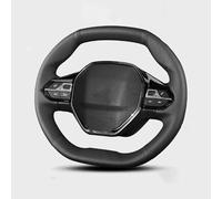 Protección Volante Coche DIY Cuero Artificial Cosido a Mano Protector para Volante Coche para Peugeot e-208 2020 508 208 2019 2020 3008 4008 5008 2016-2019(Rojo)