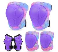Protecciones Skate Niño, Unicorn Castle 6 Piezas Protecciones Patines Set Rodilleras Patines Niña, Protecciones Patines Niña, Rodilleras y Coderas Niña Patinaje, Set Rodilleras Coderas y Muñequeras