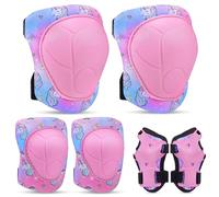 Protecciones Skate Niño, Unicorn Castle 6 Piezas Protecciones Patines Set Rodilleras Patines Niña, Protecciones Patines Niña, Rodilleras y Coderas Niña Patinaje, Set Rodilleras Coderas y Muñequeras