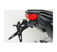 Kit de soporte de matrícula PROTECH que incluye reflector y placa de acero inoxidable ligero/aluminio recubierto de polvo negro, negro