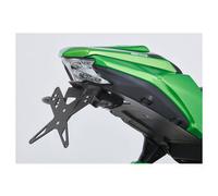 Kit de soporte de matrícula PROTECH que incluye reflector y placa de acero inoxidable ligero/aluminio recubierto de polvo negro, negro