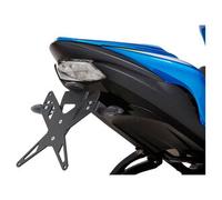 Kit de soporte de matrícula PROTECH que incluye reflector y placa de acero inoxidable ligero/aluminio recubierto de polvo negro, negro