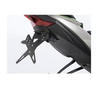 Kit de soporte de matrícula PROTECH que incluye reflector y placa de acero inoxidable ligero/aluminio recubierto de polvo negro, negro