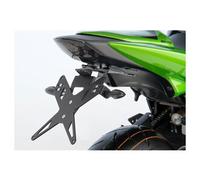 Kit de soporte de matrícula PROTECH que incluye reflector y placa de acero inoxidable ligero/aluminio recubierto de polvo negro, negro