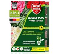 PROTECT GARDEN Lizetan Plus - Juego de 40 palitos combinados de larga duración y fertilizante premium en uno