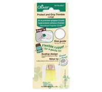 Clover Dedal de protección y Agarre: Grande, Metal, Amarillo, 1