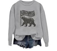 Protect Our National Parks Sudadera Save Our National Parks - Camiseta retro vintage con soporte de oso, gris, 3XL