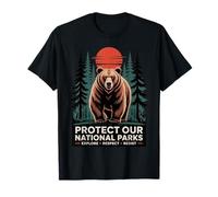 Protect Our National Parks Vintage Bear Nature Lover Camiseta