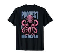 Protect Our Ocean Octopus Conservation Backprint Camiseta