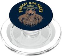 Protect Our Parks! Sasquatch Park Ranger Funny Bigfoot PopSockets PopGrip para MagSafe