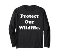 Protect Our Wildlife Conservation Message Manga Larga