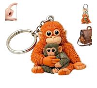 Protect Punch The Monkey - Llavero colgante de acrílico con diseño de mono para mochila, bolso, llaves de coche, regalos para niños, Acrílico, 1 unidad, Standard version