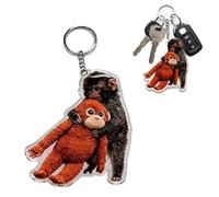 Protect Punch The Monkey - Llavero colgante de peluche con diseño de mono, Estilo 3, 5cm