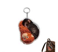 Protect Punch The Monkey - Llavero con diseño de mono orangután marrón que sostiene acrílico para mochila, monedero, llaves de coche, Estilo 2, Talla única