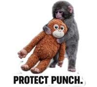 Protect Punch the Monkey Sticker - Cute Monkey Holding Plush Toy, Waterproof Vinyl Decal for Laptop, Water Bottle, Phone, Car, and Room Decor (Sytle C,10PC)