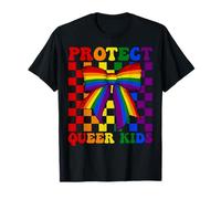 Protect Queer Kids Bandera del Orgullo Gay Arco Iris LGBTQ Coqueta Arco Camiseta