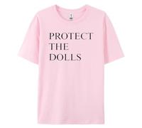 Protect The Dolls T-Shirt, Protects The Dolls Tees for Men Women Casual (Pink,S)