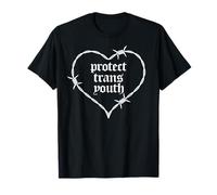Protect Trans Youth | Corazón de Alambre de púas LGBTQ Leftist Pride Camiseta