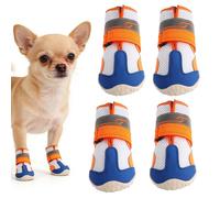 Protecteurs De Pattes Bottes Pour Chien - (Taille Ajustable) Bottes Réfléchissantes Mesh Respirant | Chaussures Antidérapantes Été Hiver Neige Pluie | Marche Sur Sols Trottoir Parquet | Confort Sécuri