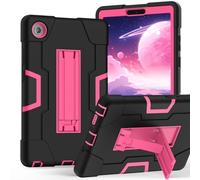 Protection Case For Lenovo Tab One 8.7 inch/K9 TB305FU (2025) | With Kickstand Heavy Duty Full Body Rugged Stand Back Cover For Lenovo Tab One 8.7 inch/K9 TB305FU(Black+rose)