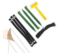 Protection - Tree Stake Kit | Young Tree Support, Heavy-Duty Weather-Resistant Support Leaning Young Trees, Adjustable Straps And Rope For Wind Protection, Versatile Staking System For Trampoli