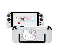 Protective Case for Switch 2, Glossy Silver Heart Design, Semi-Transparent White PC Case with Hollow Gap Design by HLK