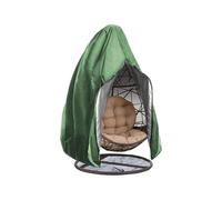 Protective cover for terrace egg chairs with zipper, UVresistant, windproof (green, 115x190cm)